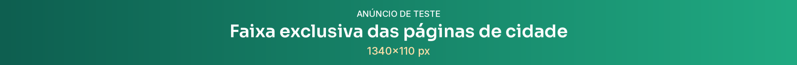 [Teste] Faixa exclusiva das páginas de cidade