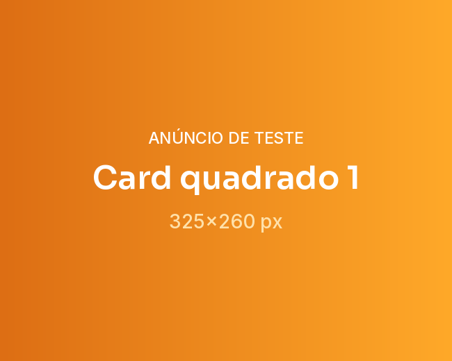 [Teste] Card quadrado 1